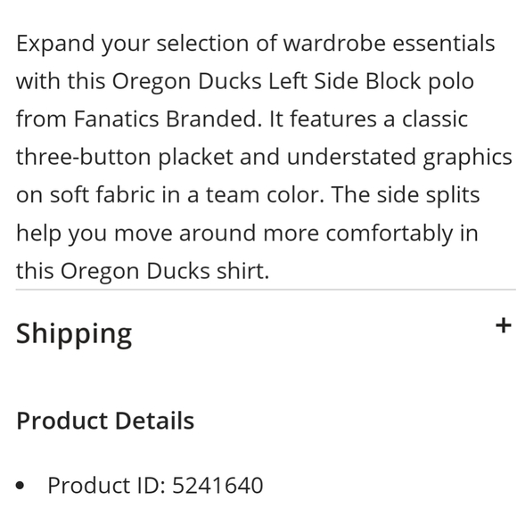 NWT Men's University of Oregon Fanatics Polo Shirt - Picture 6 of 7